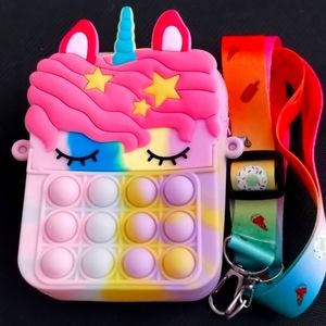 Cute Unicorn 🦄 Toy Silicone Cross Bag Messenger Bag